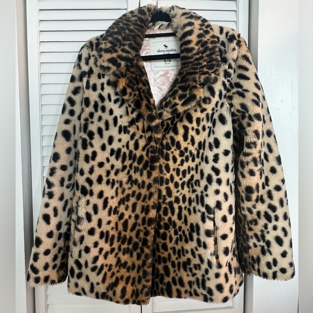 Abercrombie cheetah fur coat